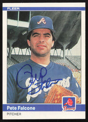 Pete Falcone Autographed 1984 Fleer Card #177 Atlanta Braves SKU #263976