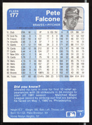 Pete Falcone Autographed 1984 Fleer Card #177 Atlanta Braves SKU #263976