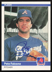 Pete Falcone Autographed 1984 Fleer Card #177 Atlanta Braves SKU #263977