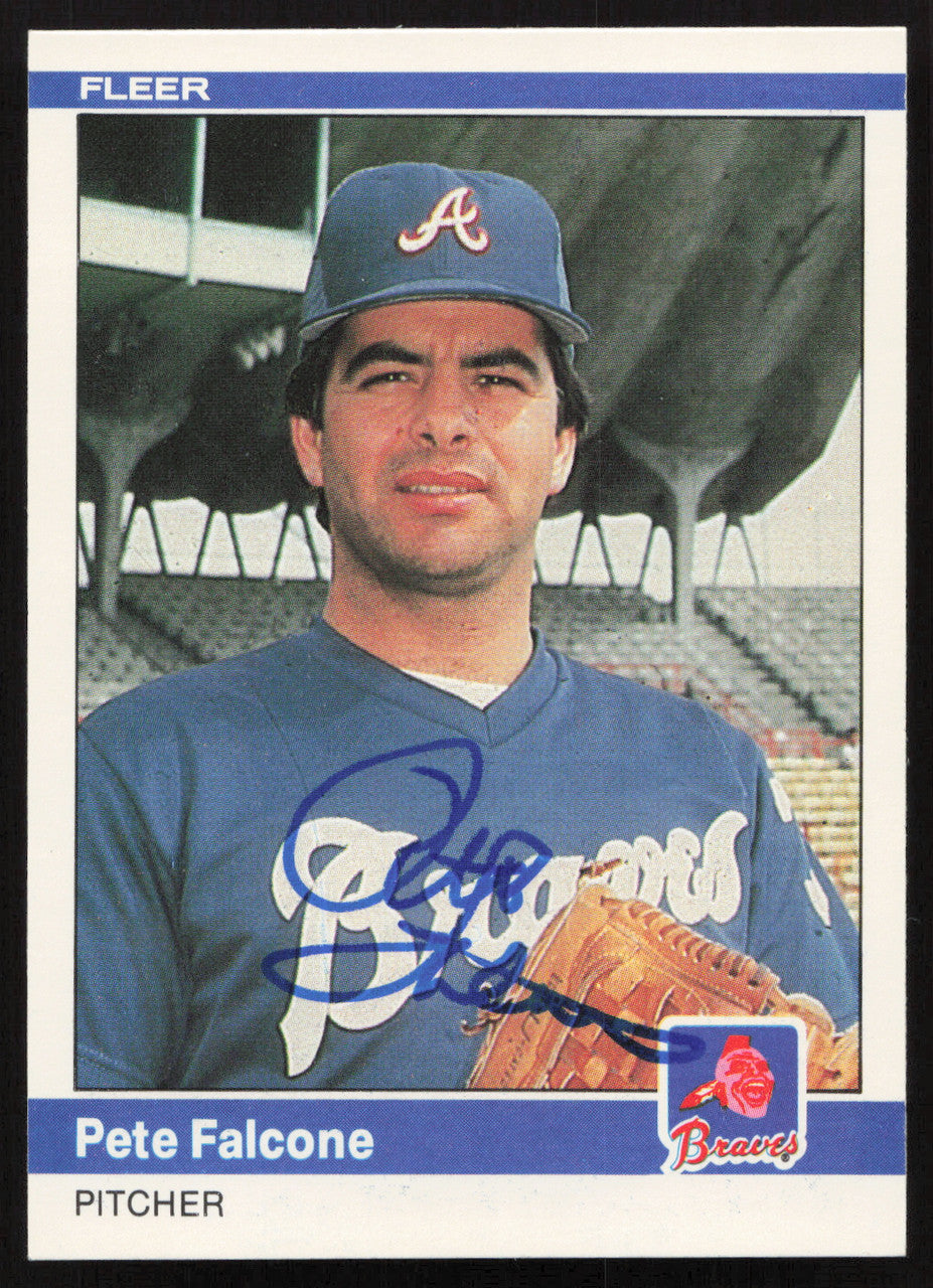 Pete Falcone Autographed 1984 Fleer Card #177 Atlanta Braves SKU #263977