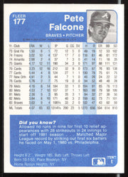 Pete Falcone Autographed 1984 Fleer Card #177 Atlanta Braves SKU #263977