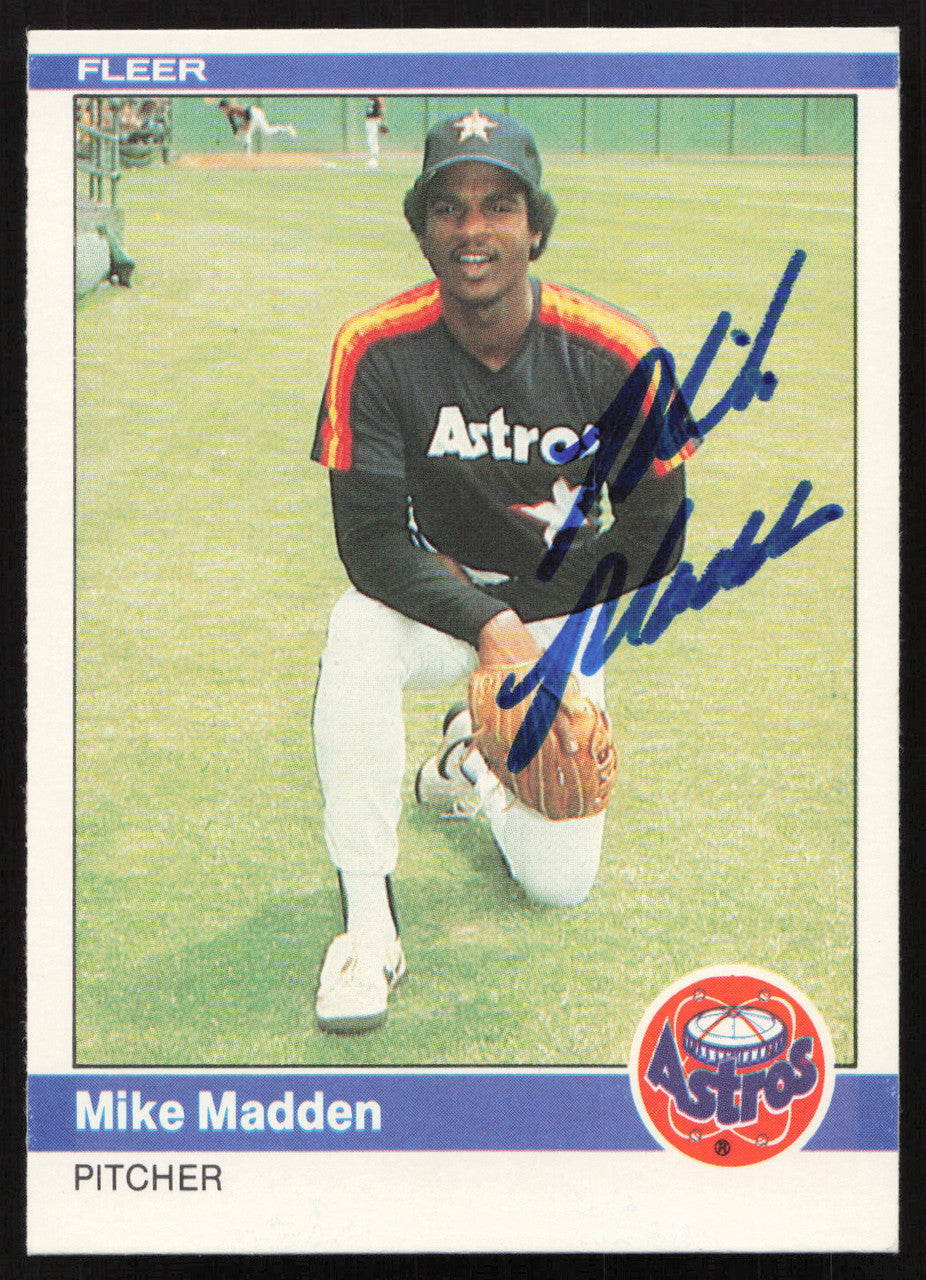 Mike Madden Autographed 1984 Fleer Card #232 Houston Astros SKU #263981