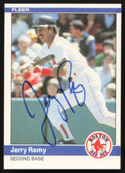Jerry Remy Autographed 1984 Fleer Card #407 Boston Red Sox SKU #263991