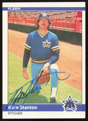 Mike Stanton Autographed 1984 Fleer Card #619 Seattle Mariners SKU #263997