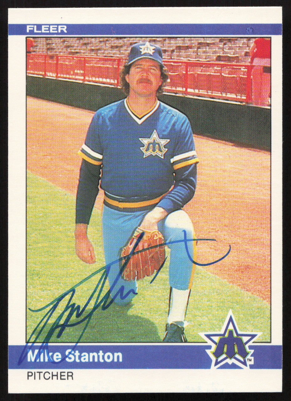 Mike Stanton Autographed 1984 Fleer Card #619 Seattle Mariners SKU #263997