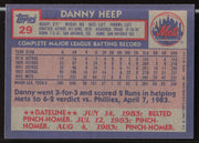 Danny Heep Autographed 1984 Topps Card #29 New York Mets SKU #264002