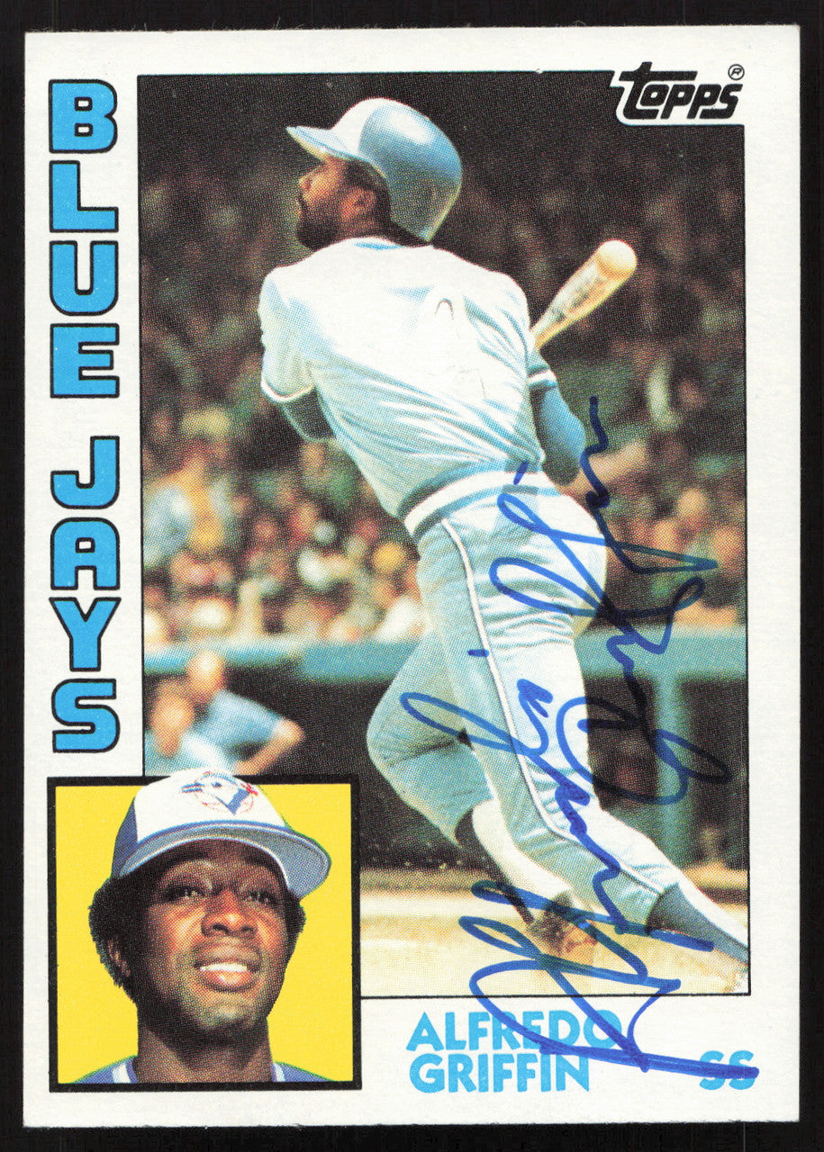 Alfredo Griffin Autographed 1984 Topps Card #76 Toronto Blue Jays SKU #264005