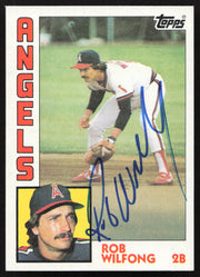 Rob Wilfong Autographed 1984 Topps Card #79 California Angels SKU #264007