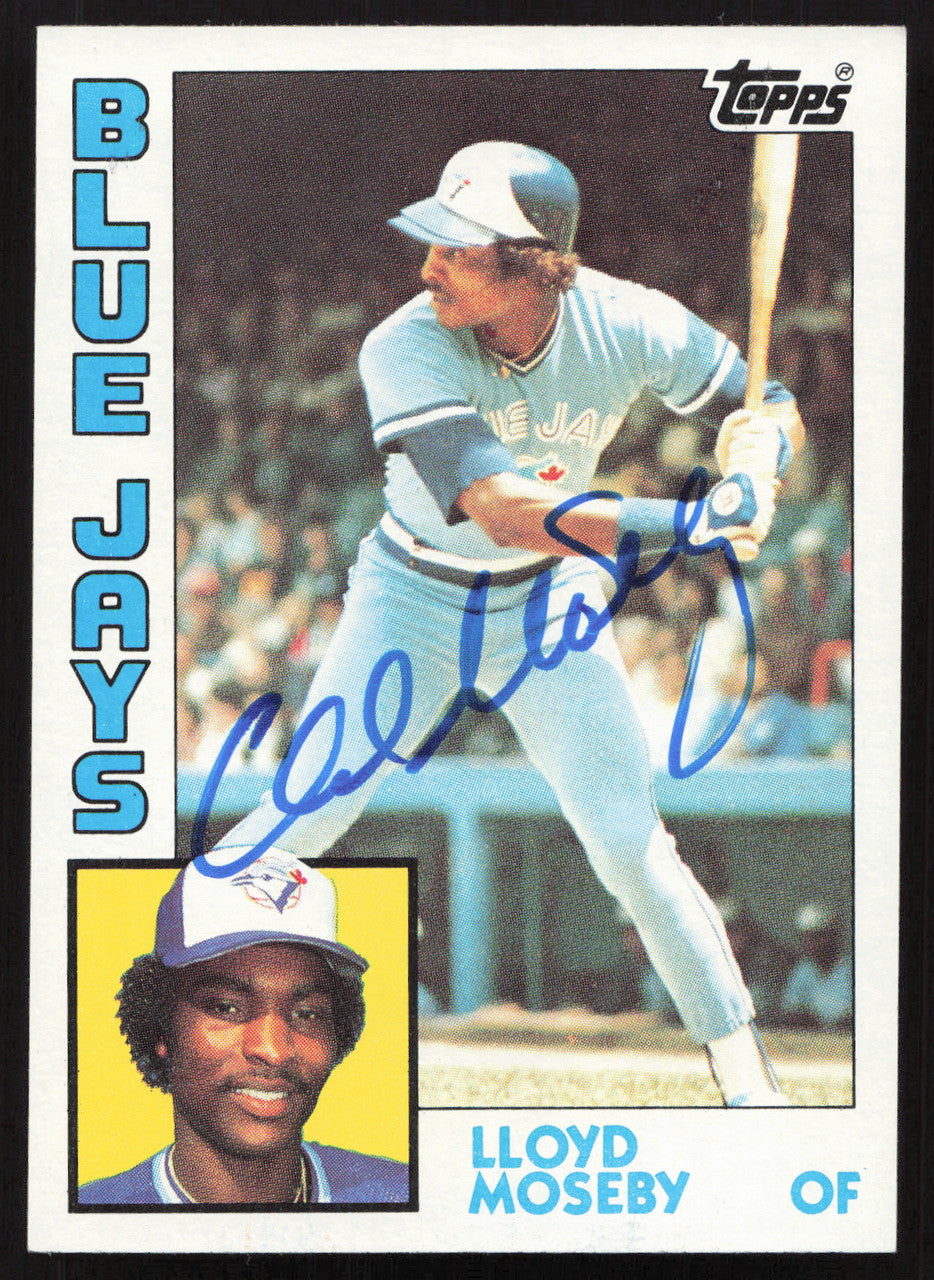 Lloyd Moseby Autographed 1984 Topps Card #92 Toronto Blue Jays SKU #264010