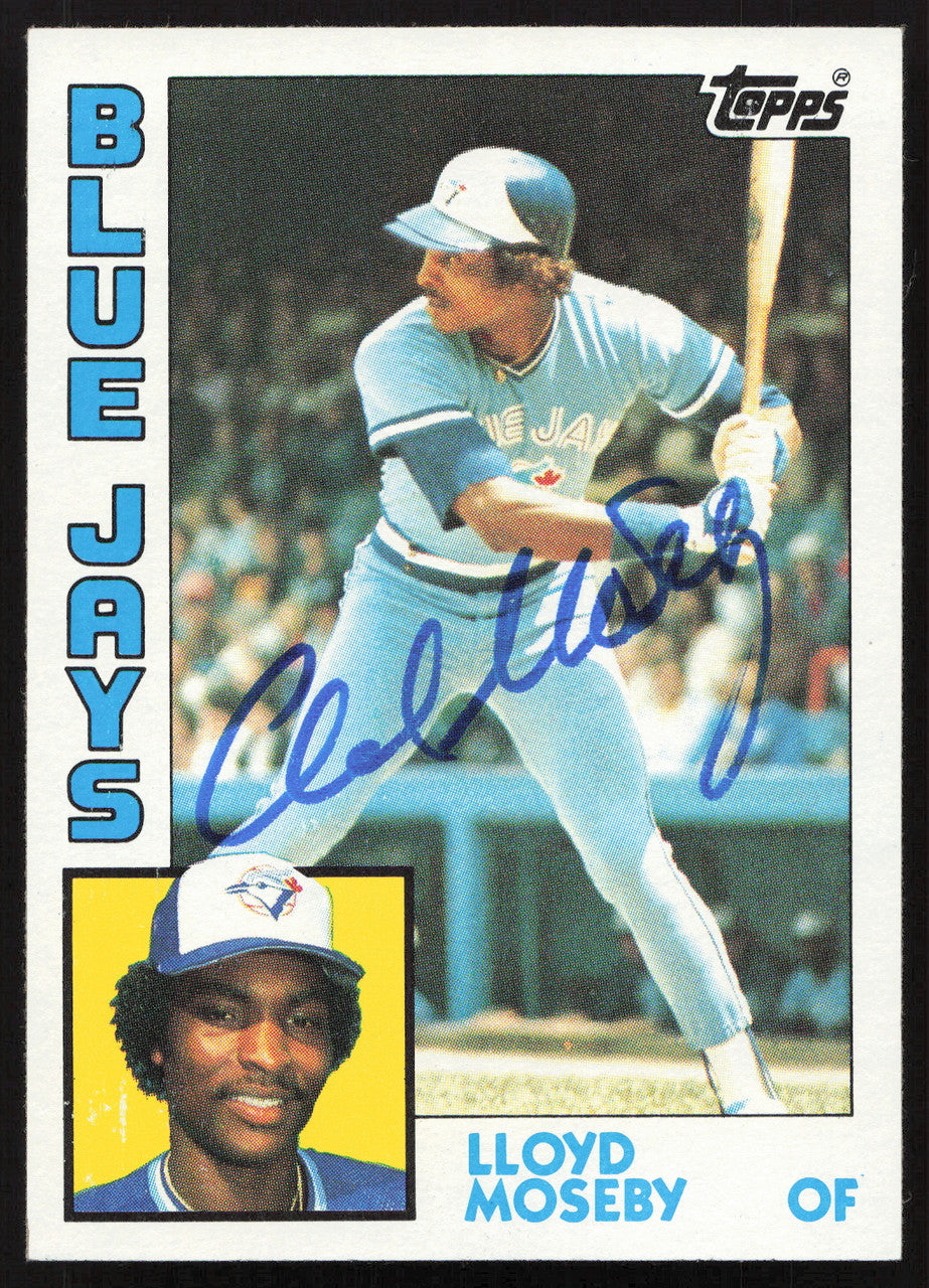 Lloyd Moseby Autographed 1984 Topps Card #92 Toronto Blue Jays SKU #264011