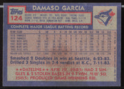 Damaso Garcia Autographed 1984 Topps Card #124 Toronto Blue Jays SKU #264015