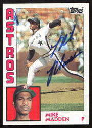 Mike Madden Autographed 1984 Topps Card #127 Houston Astros SKU #264017