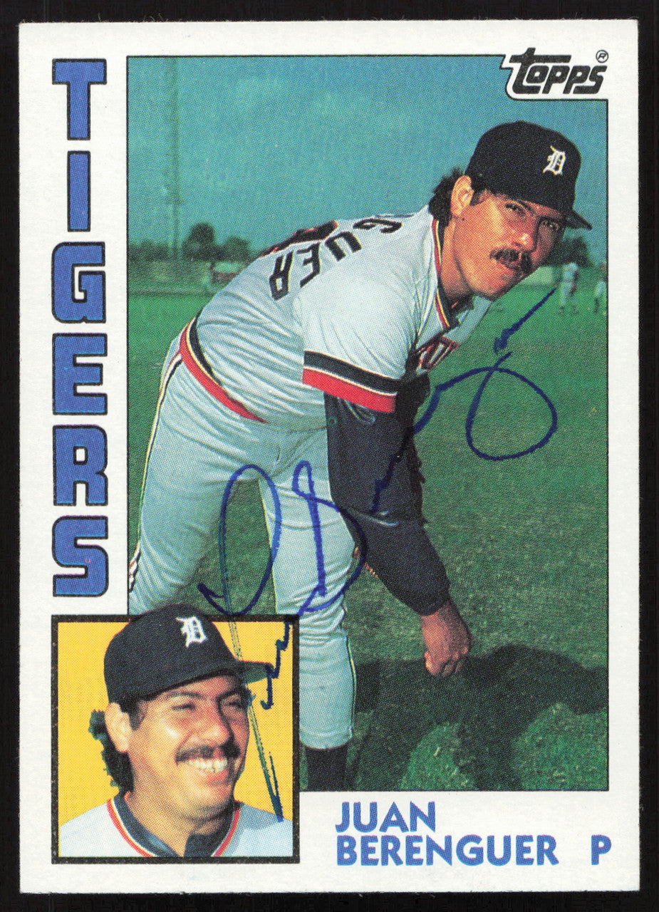 Juan Berenguer Autographed 1984 Topps Card #174 Detroit Tigers SKU #264019