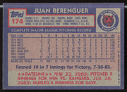 Juan Berenguer Autographed 1984 Topps Card #174 Detroit Tigers SKU #264019