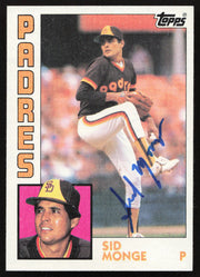 Sid Monge Autographed 1984 Topps Card #224 San Diego Padres SKU #264027