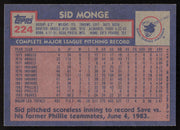 Sid Monge Autographed 1984 Topps Card #224 San Diego Padres SKU #264027