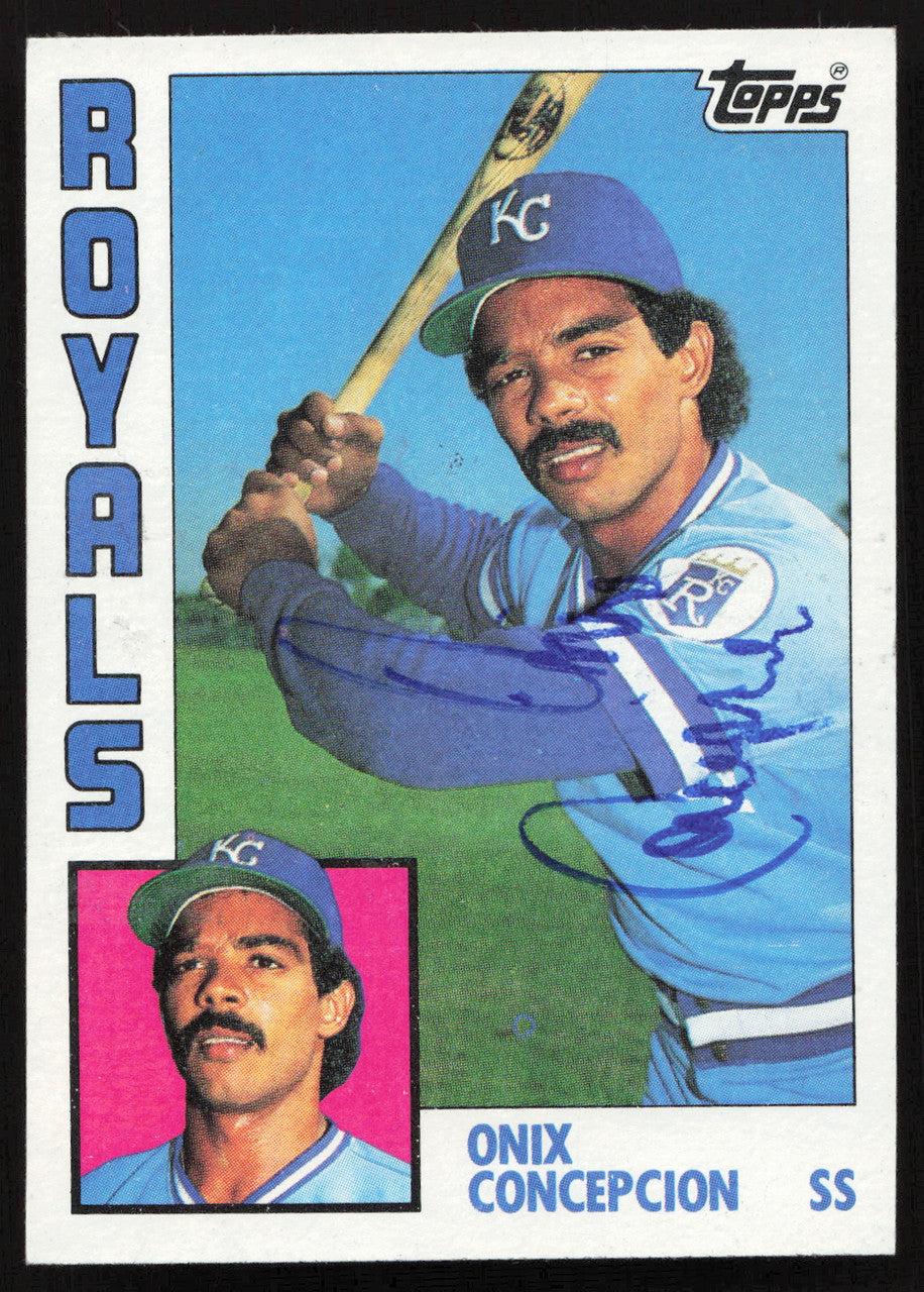 Onix Concepcion Autographed 1984 Topps Card #247 Kansas City Royals SKU #264028