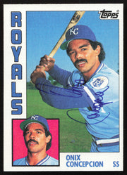 Onix Concepcion Autographed 1984 Topps Card #247 Kansas City Royals SKU #264029