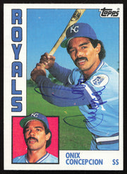 Onix Concepcion Autographed 1984 Topps Card #247 Kansas City Royals SKU #264030