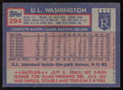 U.L. Washington Autographed 1984 Topps Card #294 Kansas City Royals SKU #264032