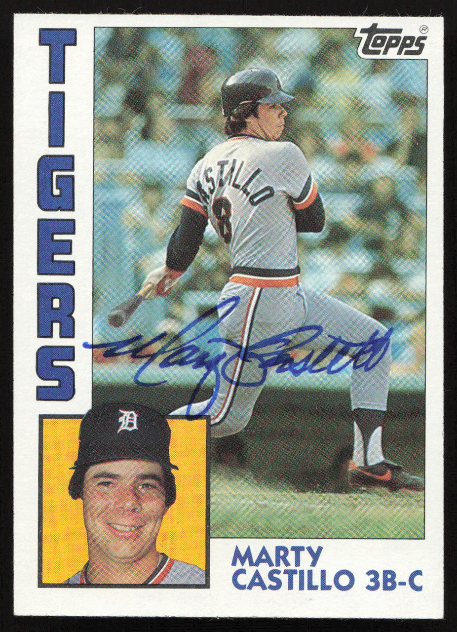 Marty Castillo Autographed 1984 Topps Card #303 Detroit Tigers SKU #264035