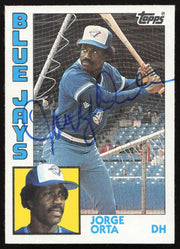 Jorge Orta Autographed 1984 Topps Card #312 Toronto Blue Jays SKU #264036