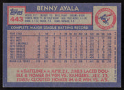 Benny Ayala Autographed 1984 Topps Card #443 Baltimore Orioles SKU #264044