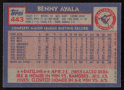 Benny Ayala Autographed 1984 Topps Card #443 Baltimore Orioles SKU #264045
