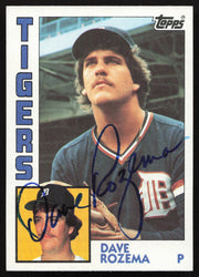 Dave Rozema Autographed 1984 Topps Card #457 Detroit Tigers SKU #264049