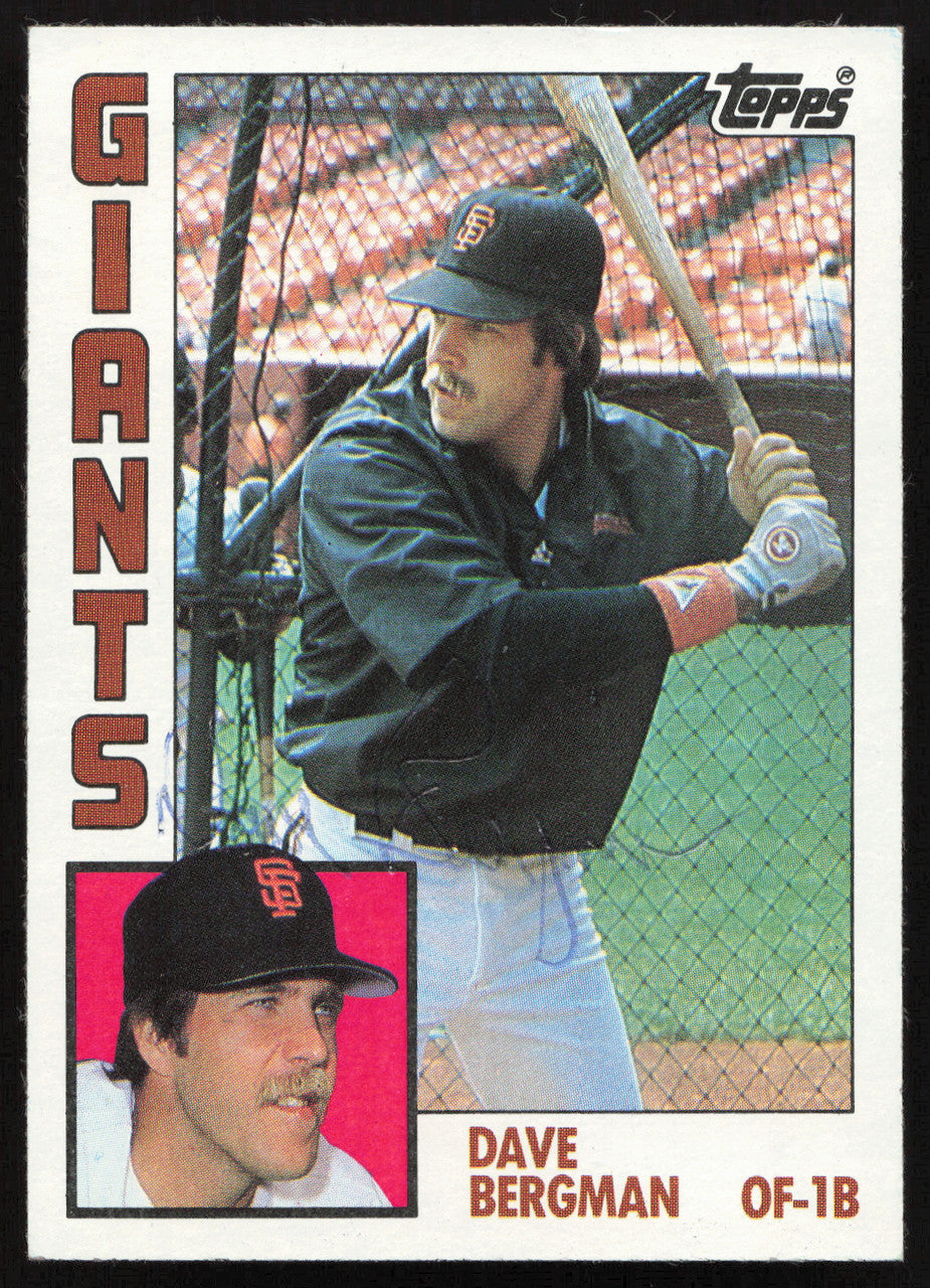 Dave Bergman Autographed 1984 Topps Card #522 San Francisco Giants SKU #264053