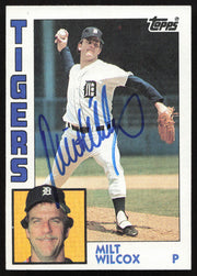 Milt Wilcox Autographed 1984 Topps Card #588 Detroit Tigers SKU #264061