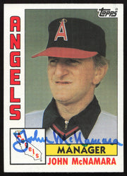 John McNamara Autographed 1984 Topps Card #651 California Angels SKU #264067