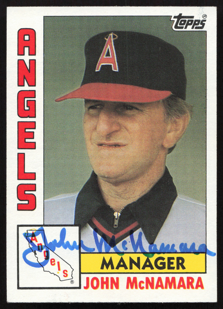 John McNamara Autographed 1984 Topps Card #651 California Angels SKU #264067