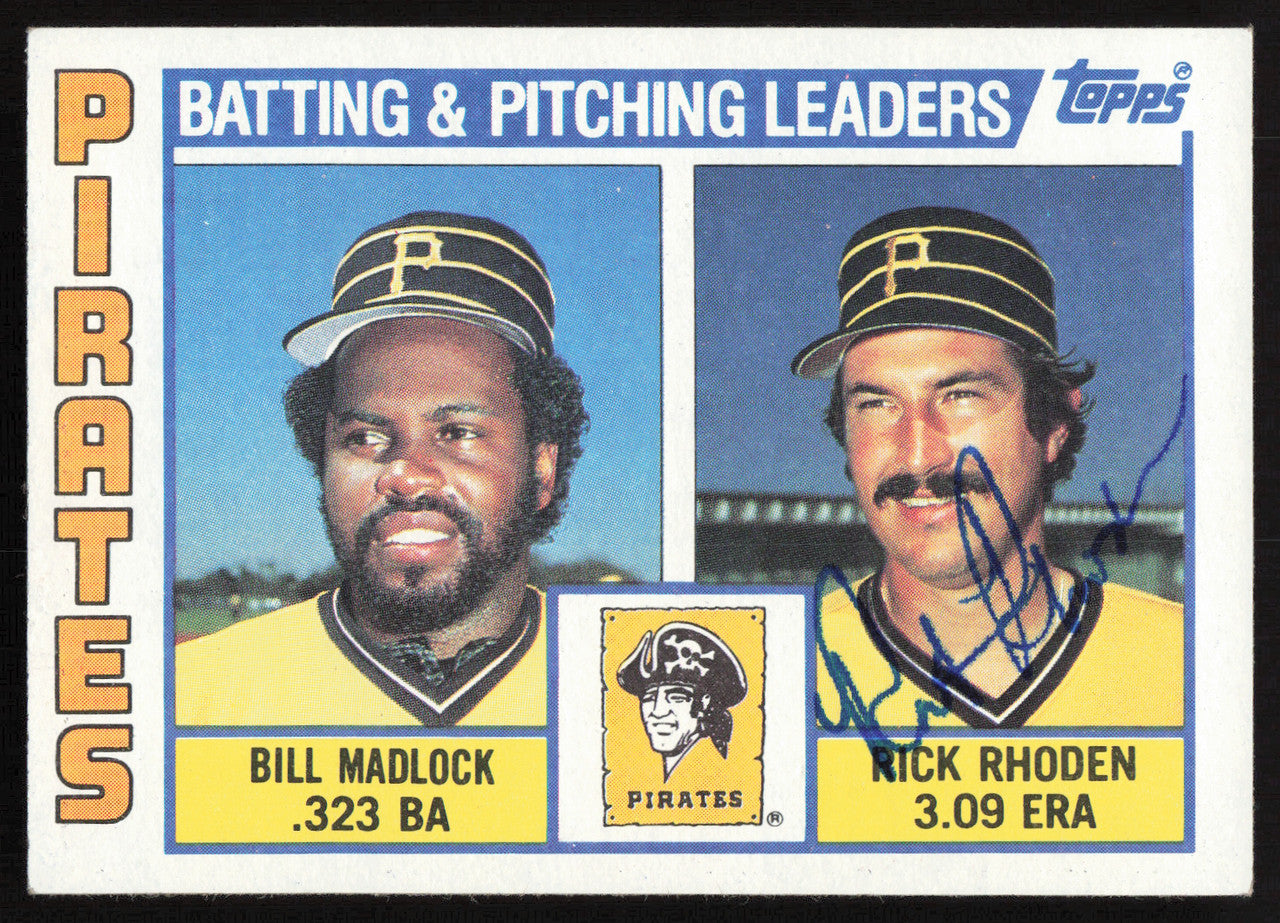 Rick Rhoden Autographed 1984 Topps Card #696 Pittsburgh Pirates SKU #264071