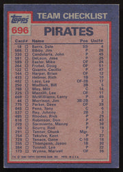 Rick Rhoden Autographed 1984 Topps Card #696 Pittsburgh Pirates SKU #264071