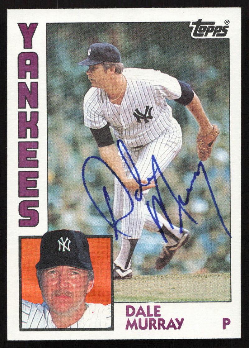 Dale Murray Autographed 1984 Topps Card #697 New York Yankees SKU #264073