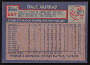 Dale Murray Autographed 1984 Topps Card #697 New York Yankees SKU #264073