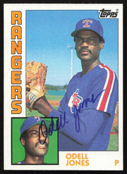 Odell Jones Autographed 1984 Topps Card #734 Texas Rangers SKU #264074