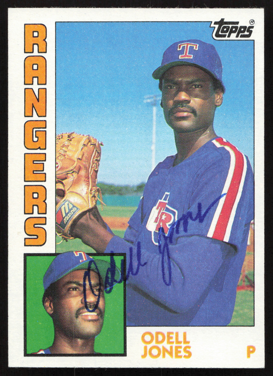 Odell Jones Autographed 1984 Topps Card #734 Texas Rangers SKU #264074