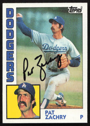 Pat Zachry Autographed 1984 Topps Card #747 Los Angeles Dodgers SKU #264076