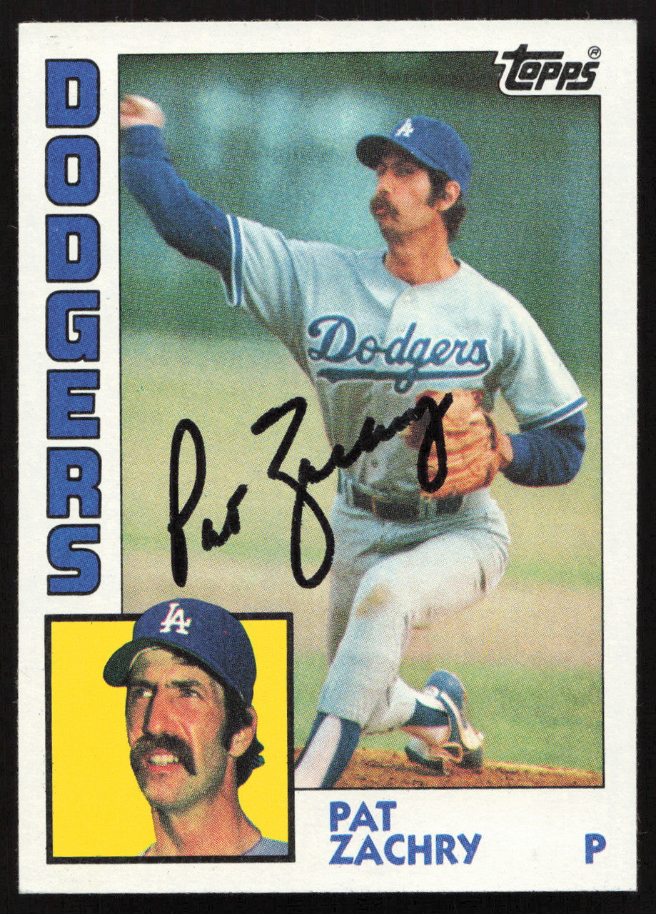 Pat Zachry Autographed 1984 Topps Card #747 Los Angeles Dodgers SKU #264076