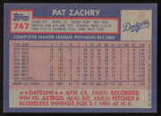 Pat Zachry Autographed 1984 Topps Card #747 Los Angeles Dodgers SKU #264076