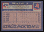 Terry Forster Autographed 1984 Topps Card #791 Atlanta Braves SKU #264081