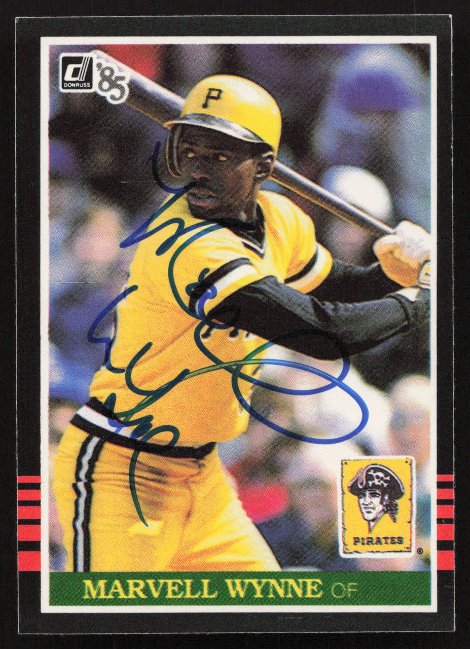 Marvell Wynne Autographed 1985 Donruss Card #113 Pittsburgh Pirates SKU #264083