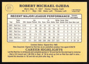 Bob Ojeda Autographed 1985 Donruss Card #371 Boston Red Sox SKU #264084