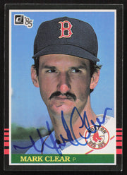 Mark Clear Autographed 1985 Donruss Card #538 Boston Red Sox SKU #264087