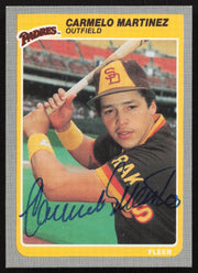 Carmelo Martinez Autographed 1985 Fleer Card #40 San Diego Padres SKU #264090