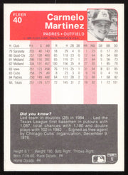 Carmelo Martinez Autographed 1985 Fleer Card #40 San Diego Padres SKU #264090