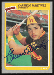 Carmelo Martinez Autographed 1985 Fleer Card #40 San Diego Padres SKU #264091