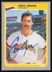 Eric Show Autographed 1985 Fleer Card #44 San Diego Padres SKU #264092